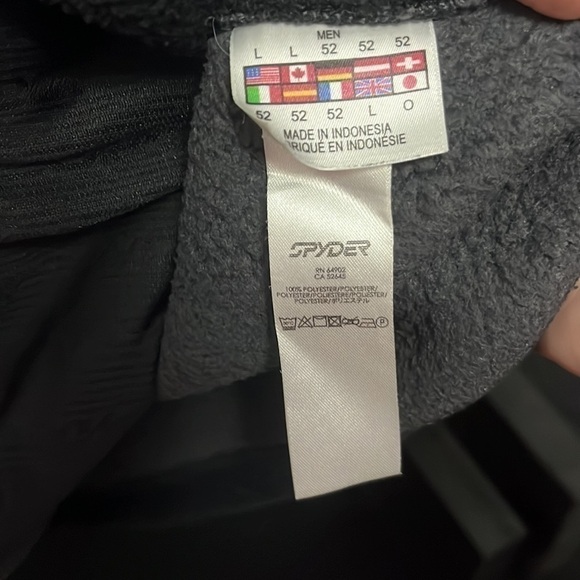 spyder Core Sweater Gray/Black Full-Zip Mid-Weight Jacket - Picture 8 of 8